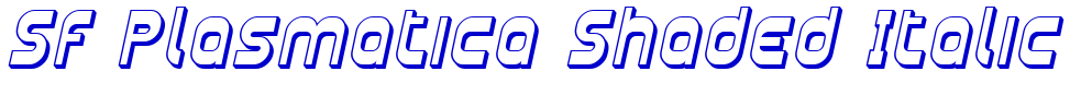SF Plasmatica Shaded Italic шрифт